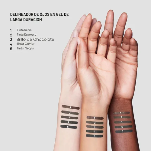 Vista 6 de Bobbi Brown Delineador de ojos de gel de larga duración Delineador de ojos impermeable a prueba de manchas Delineador de ojos preciso de 8 horas