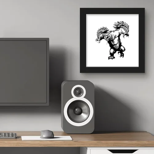 Vista 5 de Trends International Gallery Pops Dungeons & Dragons - Arte de pared clásico de Owlbear, versión enmarcada negra, 12 x 12 pulgadas Versión con marco