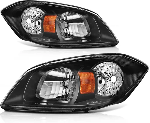 Vista 34 de Conjunto de faros delanteros para Chevy Avalanche 1500 2003-2006 para Avalanche 2500 03-06 para 1500 Classic 2007 carcasa negra reflector ámbar
