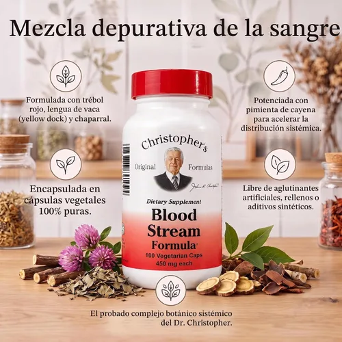 Vista 4 de Fórmula de Flujo Sanguíneo de Christopher's Original Formulas - Suplementos para la Circulación Sanguínea - Apoya la Elasticidad de las Venas, Flujo