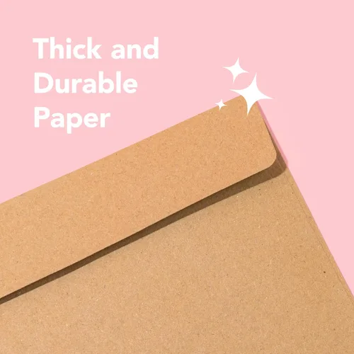 Vista 6 de Pack It Chic - Sobres de papel kraft A7 de 5 x 7 pulgadas (250 unidades) sobres autosellados para invitaciones de boda, tarjetas de salvar la fecha