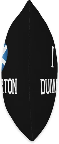 Vista 2 de I Love Dumbarton Scotland Flag Heart Saltire Scottish Throw Pillow
