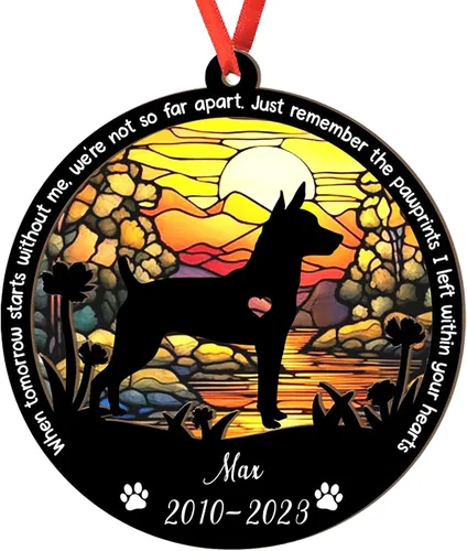 Vista 20 de Adorno personalizado para atrapasoles de sabueso afgano, adorno de Navidad de sabueso afgano – Regalo para perro amante, sabueso afgano
