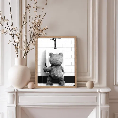 Vista 5 de Poster Master Impresión divertida de oso de peluche - Regalo humorístico para hombres, mujeres y fanáticos de las películas - Arte de pared