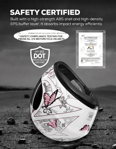 Vista 2 de XFMT DOT Casco de Motocicleta de Cara Completa Abatible para Calle Dirt Bike ATV Todoterreno con Visera Transparente para Hombres y Mujeres Adultos