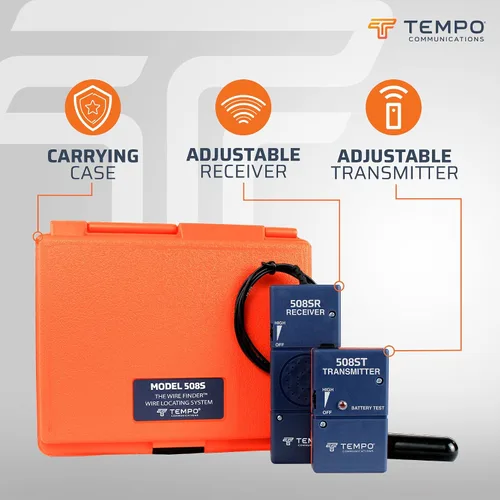 Vista 8 de TEMPO 508S-G - Localizador de cables de riego y buscador de cables, localizador de cables precisos, rastrea o localiza cables muertos o energizados