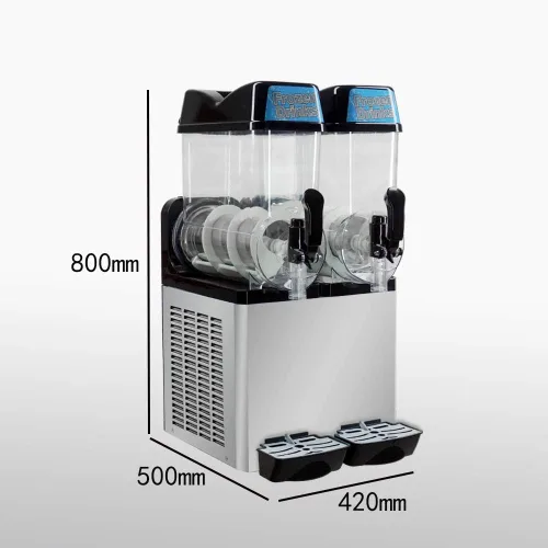 Vista 5 de Máquina comercial de granizado de hielo,Máquina de fabricación de bebidas congeladas,Enfriamiento Slushie que hace la máquina,Equipo de tienda