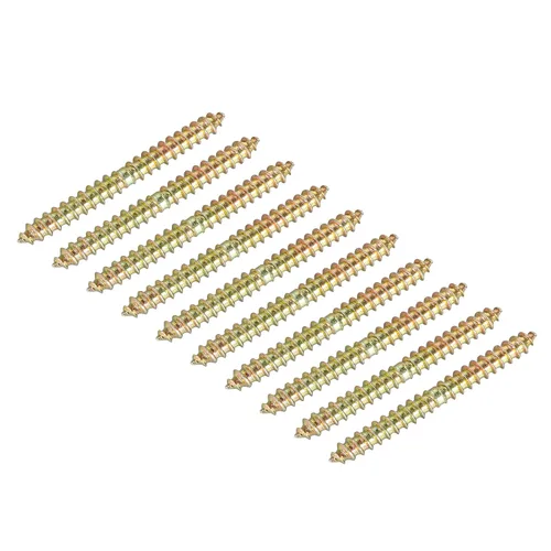 Vista 7 de uxcell Pernos de suspensión de 0.197 x 2.559 in, 12 tornillos de rosca autorroscante de doble extremo de madera a madera para conexión de madera