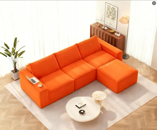 Vista 27 de Vesgantti Sofá modular sin hueso de 114 pulgadas, moderno sofá de 5 plazas en forma de U con 2 otomanas y asientos profundos, sofás de nube