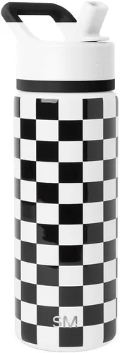 Vista 18 de Simple Modern botella de agua con tapa con pajita, termo de acero inoxidable con aislamiento al vacío, reutilizable, sin BPA, sin fugas