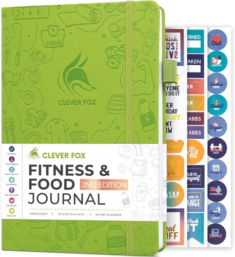 Vista 9 de Clever Fox Diario de fitness & Food – Planificador de nutrición y entrenamiento para mujeres y hombres – Libro de registro de ejercicio de dieta