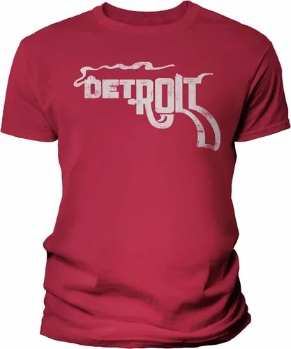 Vista 20 de Detroit Smoking Gun - Camisa para hombre y mujer, estilo vintage, suave Negro