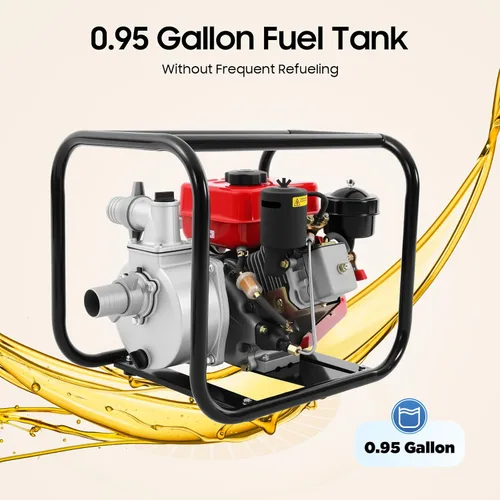 Vista 5 de 210CC bomba de agua accionada diesel de 4 tiempos, bomba de agua