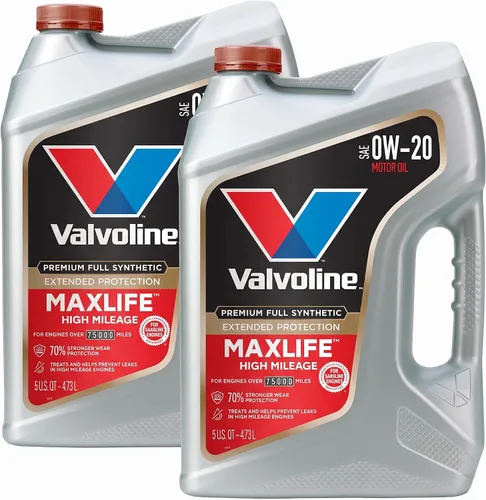Vista 32 de Valvoline - Aceite de motor sintético completo de alto millaje con MaxLife Technology SAE 10W-30, 5 cuartos de galón, caja de 3
