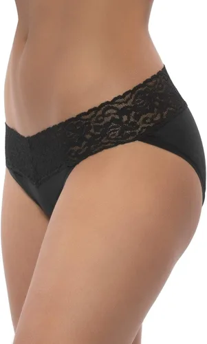 Vista 4 de Felina Ropa interior de bikini con encaje elástico, ropa interior sexy para mujer, bragas de bikini, bragas sin costuras (paquete de 5)