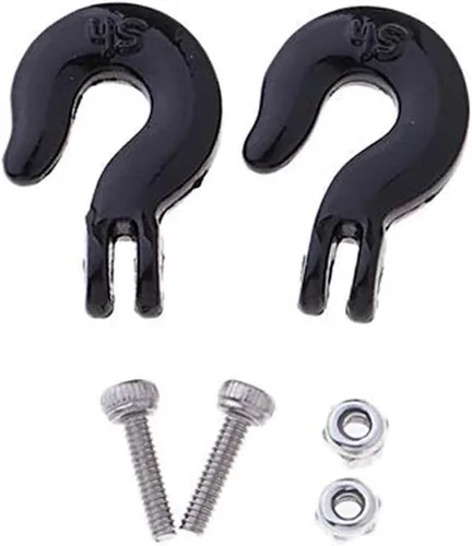 Vista 6 de Cadena de remolque a control remoto, ganchos de remolque accesorios decorativos para 1:10 RC Rock Crawler Car TRX4 SCX10 D90 Tamiya CC01 Redcat (C)
