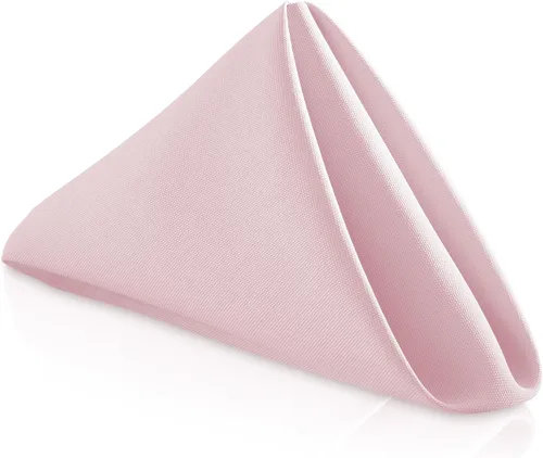 Vista 18 de Lann de Linens – 1 Docena de 20 en. Gamuza Cena Servilletas W/Hemmed bordes – varios colores disponibles Azul bebé
