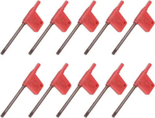 Vista 6 de uxcell Destornillador Torx, llave inglesa T6 S2 con mango de bandera de estrella, 10