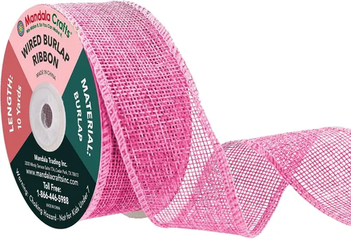 Vista 98 de Mandala Crafts Cinta de arpillera negra de 1.5 pulgadas de ancho para manualidades, rollo de 20 yardas de cinta rústica de arpillera para coronas
