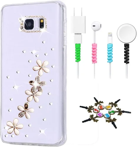 Vista 12 de Bling Case SSSGCDwCPSeries-5 - Funda con tapa y cristales brillantes, diseño 3D hecho a mano
