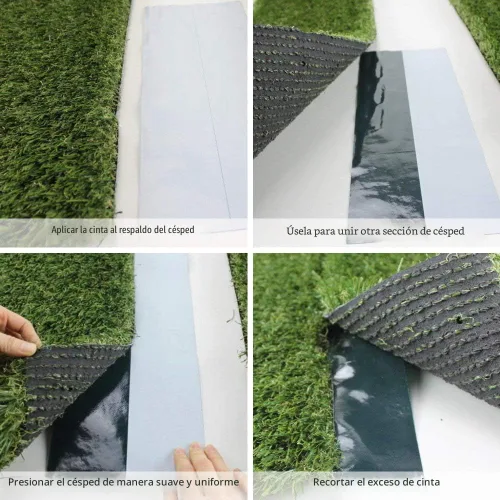 Vista 6 de Cinta de césped artificial, cinta de costura de césped artificial autoadhesiva para césped, césped, unión de alfombras