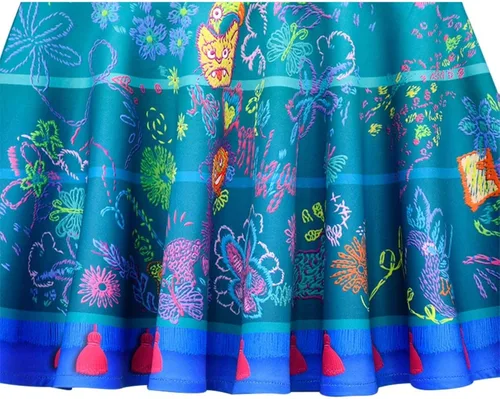 Vista 5 de Cekalue Encanto Mirabel Madrigal - Disfraz de ballet falda de verano ropa de Halloween con bolsa
