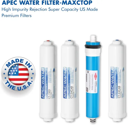 Vista 2 de APEC Water Systems FILTER-MAXCTOP Ultimate Series - Filtro de repuesto completo fabricado en EE. UU US Made, 4 Count, for Ultimate Series