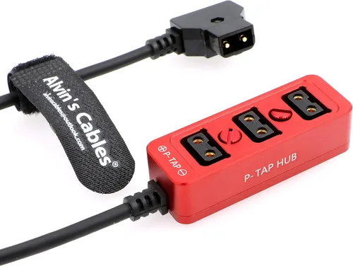 Vista 9 de Alvin's Cables D-tap Splitter P-Tap HUB Cable Dtap macho a tres puertos D tap hembra Cable divisor con roscas de tornillo para cámaras ARRI RED Z