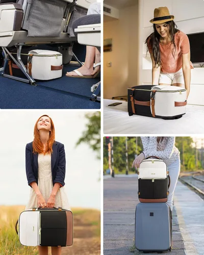 Vista 7 de LOVEVOOK: mochila de transporte de 40L, mochila de viaje para mujer con 3 cubos de embalaje