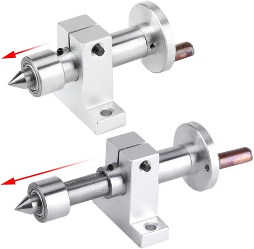 Vista 3 de Centro giratorio de doble rodamiento ajustable Centro giratorio Piezas de bricolaje para mini máquina de torno Herramienta de carpintería