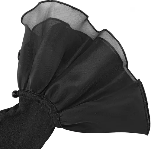 Vista 6 de Ayliss Guantes de boda para mujer, de satén, pétalos, ópera, fiesta de los años 20, para ocasiones especiales, vestido formal de baile o cosplay