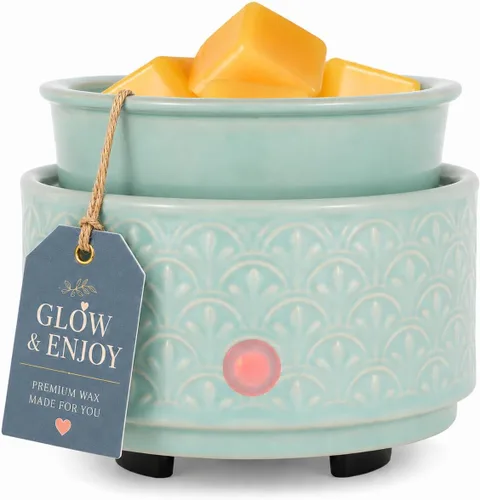 Vista 11 de kobodon Calentador de cera de cerámica para derretir – Calentador de cera eléctrico 3 en 1 - Quemador de velas de fragancia para tartas de cera