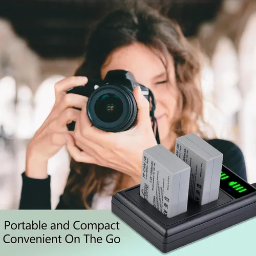 Vista 7 de Pickle Power Batería NB-10L Paquete de 2 y cargador dual LED para cámara digital Canon PowerShot G15, G16, G1X, G3X, SX40 HS, SX40HS, SX50 HS, SX60