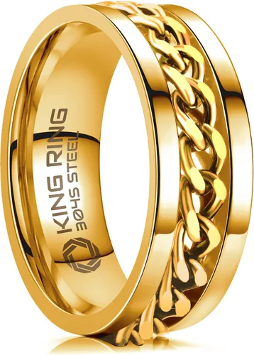 Vista 50 de King Ring 8mm Spinner Ring – Fidget Ring for Men & Women – Designed in USA
