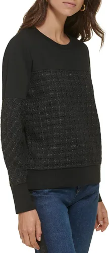 Vista 3 de Karl Lagerfeld Paris Top tejido de manga larga para mujer