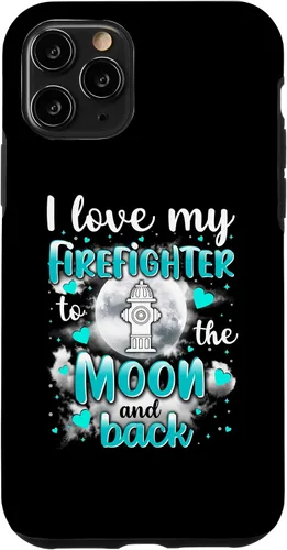 Vista 29 de Firefighter Wife I love my husband to the moon and back - Carcasa para iPhone 16