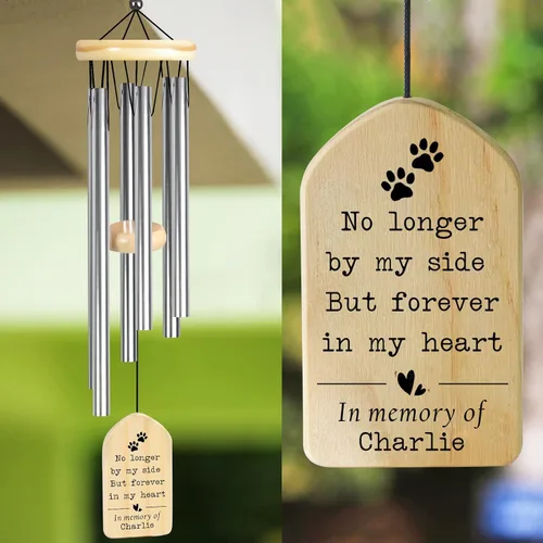 Vista 13 de Jocidea - Campanillas de viento personalizadas para gatos en memoria de gato, regalo por pérdida de gato, regalo de condolencia de mascota, regalo