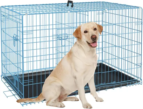 Vista 13 de Jaula para perros pequeños de 24 pulgadas, jaulas resistentes para perros pequeños, jaula plegable de alambre de metal con bandejas extraíbles