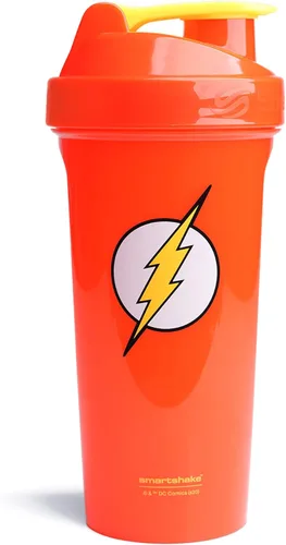 Vista 8 de Botella agitadora de proteínas Smartshake Lite Liga de la Justicia 800ml – Botella de agua DC Comics, botella agitadora para gimnasio sin BPA a