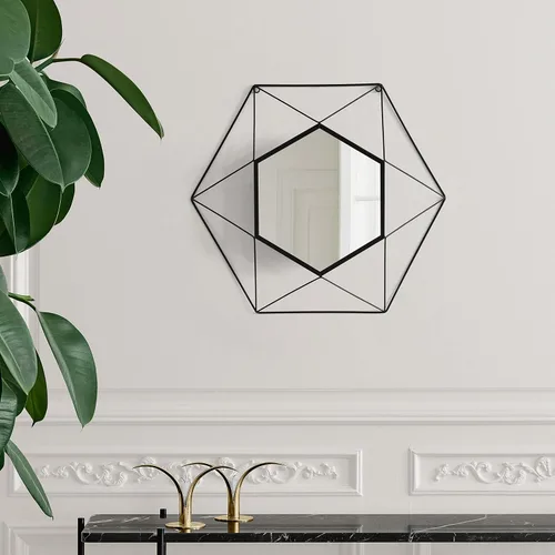 Vista 11 de Uniquewise Uniquewise- Espejo moderno decorativo con forma de diamante en forma de diamante de 27 pulgadas de alto para montar en la pared, un
