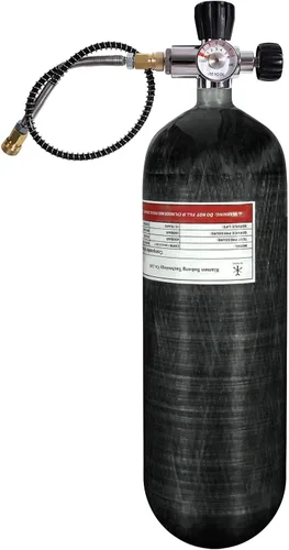 Vista 2 de TUXING 4500Psi Carbon Fiber Air Tank 6.8L,Diving Tank 414Cu in 6800CC,High Pressure Composite Cylinder,Pcp Fill Station for Pcp Air Rifle Paintball
