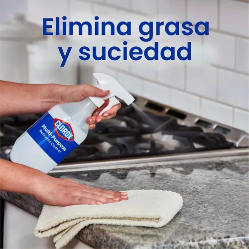 Vista 5 de Clorox Recambio de spray multiusos, esenciales para el hogar, 3 x 1.125fo repuestos concentrados