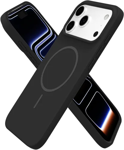 Vista 258 de Oakxco Funda de Silicona Mag Safe para iPhone 12 Pro Max, Funda Magnética Delgada y Fina Compatible con Carga Inalámbrica MagSafe, Bonita Funda