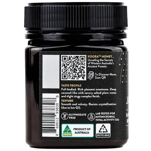 Vista 9 de KOORA Jarrah Honey TA 35+ (MGO 2000+ Miel de Manuka Calificación Equiv.) Bajo IG, miel medicinal cruda para la salud diaria y apoyo inmunológico