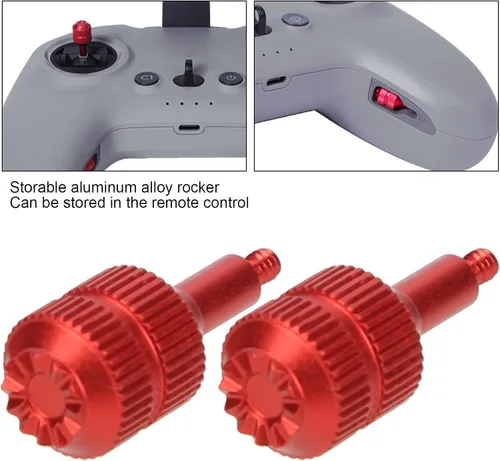Vista 2 de FPV - Joysticks para control de drones, control de aluminio, 2 unidades, cómodas y almacenables para protector de palanca de mando de metal