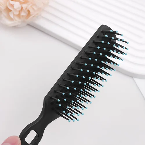 Vista 3 de Cepillos de pelo a granel para personas sin hogar, paquete de 12 cepillos de pelo a granel para cabello rizado, ondulado, secado de pelo, Negro