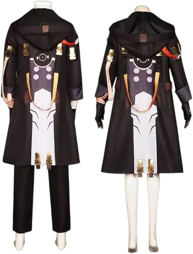 Vista 5 de Moalioi Honkai Star Rail - Disfraz de cosplay de Honkai Trailblazer Caelus, traje de fiesta de Helloween con peluca