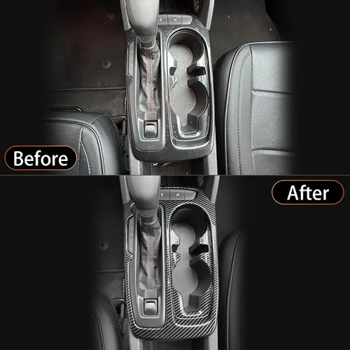 Vista 4 de YOUTOOCAR Cubierta de Panel de Palanca de Cambios Trim Compatible con Chevy Trailblazer 2020-2025 Accesorios (Patrón de Fibra de Carbono)