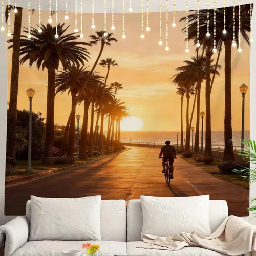 Vista 57 de Shrahala Modern Abstract Artwork Wall Tapestry, Orange Black Beige Wall Hanging Large Tapestry Decoration Polyester Fiber White Hem Around for Dorm