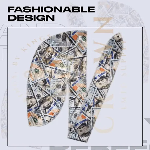 Vista 64 de Art Silky Durag con colas largas y anchas, durags de tela de seda suave satinada para mayor comodidad y compresión